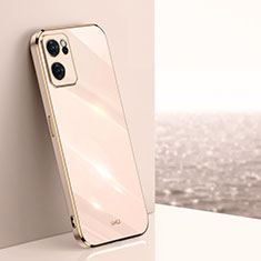 Ultra-thin Silicone Gel Soft Case Cover XL1 for Oppo Reno7 5G Gold