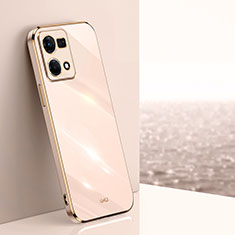 Ultra-thin Silicone Gel Soft Case Cover XL1 for Oppo Reno8 4G Gold