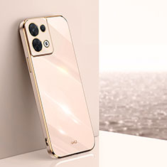 Ultra-thin Silicone Gel Soft Case Cover XL1 for Oppo Reno8 5G Gold