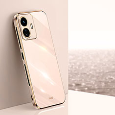 Ultra-thin Silicone Gel Soft Case Cover XL1 for Vivo iQOO Z6 Lite 5G Gold