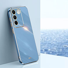 Ultra-thin Silicone Gel Soft Case Cover XL1 for Vivo V27 5G Blue