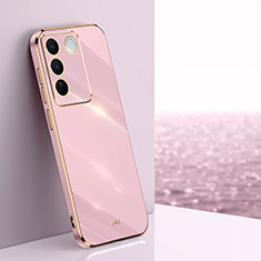 Ultra-thin Silicone Gel Soft Case Cover XL1 for Vivo V27 Pro 5G Pink