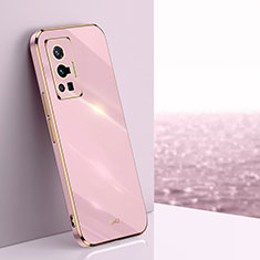 Ultra-thin Silicone Gel Soft Case Cover XL1 for Vivo X70 Pro 5G Pink