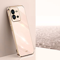 Ultra-thin Silicone Gel Soft Case Cover XL1 for Vivo X80 Lite 5G Gold