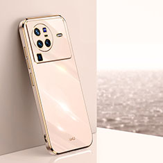 Ultra-thin Silicone Gel Soft Case Cover XL1 for Vivo X80 Pro 5G Gold
