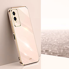 Ultra-thin Silicone Gel Soft Case Cover XL1 for Vivo Y74s 5G Gold