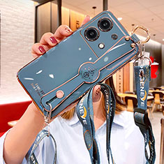 Ultra-thin Silicone Gel Soft Case Cover XL4 for Xiaomi Redmi Note 13R Pro 5G Blue