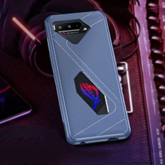 Ultra-thin Silicone Gel Soft Case Cover ZJ1 for Asus ROG Phone 5 Pro Blue