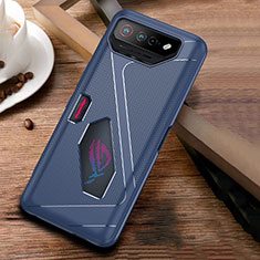 Ultra-thin Silicone Gel Soft Case Cover ZJ1 for Asus ROG Phone 7 Pro Blue
