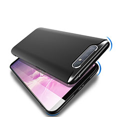 Ultra-thin Silicone Gel Soft Case S02 for Samsung Galaxy A80 Black