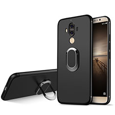 Ultra-thin Silicone Gel Soft Case with Finger Ring Stand A04 for Huawei Mate 9 Black