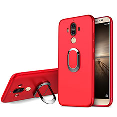 Ultra-thin Silicone Gel Soft Case with Finger Ring Stand A04 for Huawei Mate 9 Red