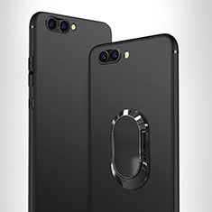 Ultra-thin Silicone Gel Soft Case with Finger Ring Stand for Huawei Honor V10 Black