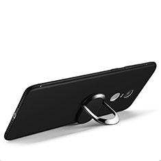 Ultra-thin Silicone Gel Soft Case with Finger Ring Stand for Xiaomi Redmi Note 4 Black