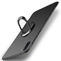 Ultra-thin Silicone Gel Soft Case with Magnetic Finger Ring Stand K01 for Samsung Galaxy Note 10 5G Black