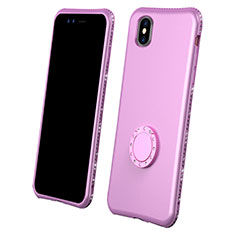Ultra-thin Silicone Gel Soft Matte Finish Front and Back Case 360 Degrees Cover for Apple iPhone Xs Max Pink
