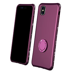 Ultra-thin Silicone Gel Soft Matte Finish Front and Back Case 360 Degrees Cover for Apple iPhone Xs Max Purple