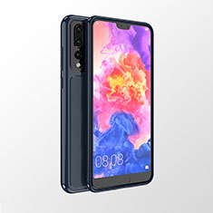 Ultra-thin Silicone Gel Soft Matte Finish Front and Back Case 360 Degrees Cover for Huawei P20 Pro Blue