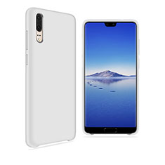 Ultra-thin Silicone Gel Soft Matte Finish Front and Back Case 360 Degrees Cover for Huawei P20 White