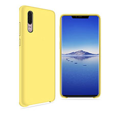 Ultra-thin Silicone Gel Soft Matte Finish Front and Back Case 360 Degrees Cover for Huawei P20 Yellow