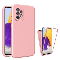 Ultra-thin Silicone Gel Soft Matte Finish Front and Back Case 360 Degrees Cover for Samsung Galaxy A72 5G Pink