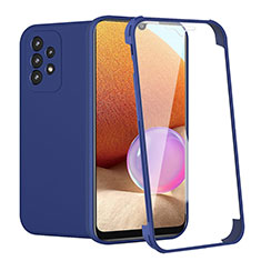 Ultra-thin Silicone Gel Soft Matte Finish Front and Back Case 360 Degrees Cover for Samsung Galaxy M32 5G Blue