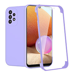 Ultra-thin Silicone Gel Soft Matte Finish Front and Back Case 360 Degrees Cover for Samsung Galaxy M32 5G Clove Purple