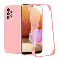 Ultra-thin Silicone Gel Soft Matte Finish Front and Back Case 360 Degrees Cover for Samsung Galaxy M32 5G Pink