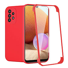 Ultra-thin Silicone Gel Soft Matte Finish Front and Back Case 360 Degrees Cover for Samsung Galaxy M32 5G Red