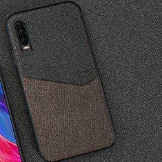 Ultra-thin Silicone Gel Soft Matte Finish Front and Back Case 360 Degrees Cover M01 for Huawei P30 Black