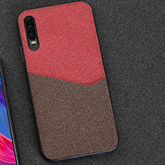 Ultra-thin Silicone Gel Soft Matte Finish Front and Back Case 360 Degrees Cover M01 for Huawei P30 Red