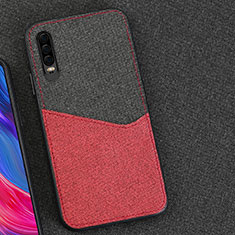 Ultra-thin Silicone Gel Soft Matte Finish Front and Back Case 360 Degrees Cover M01 for Huawei P30 Red and Black