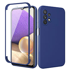 Ultra-thin Silicone Gel Soft Matte Finish Front and Back Case 360 Degrees Cover MJ1 for Samsung Galaxy M32 5G Blue