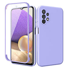 Ultra-thin Silicone Gel Soft Matte Finish Front and Back Case 360 Degrees Cover MJ1 for Samsung Galaxy M32 5G Clove Purple