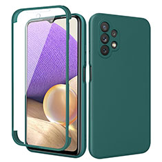 Ultra-thin Silicone Gel Soft Matte Finish Front and Back Case 360 Degrees Cover MJ1 for Samsung Galaxy M32 5G Green