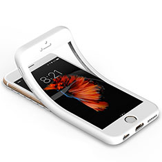 Ultra-thin Silicone Gel Soft Matte Finish Front and Back Case 360 Degrees for Apple iPhone 6 White