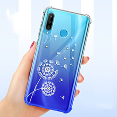 Ultra-thin Transparent Flowers Soft Case Cover for Huawei P30 Lite New Edition White