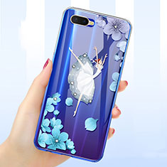 Ultra-thin Transparent Flowers Soft Case Cover for Oppo RX17 Neo White