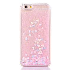 Ultra-thin Transparent Flowers Soft Case Cover T01 for Apple iPhone 6 Plus Rose Gold