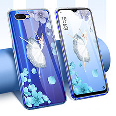 Ultra-thin Transparent Flowers Soft Case Cover T01 for Oppo K1 White