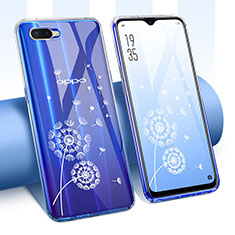 Ultra-thin Transparent Flowers Soft Case Cover T01 for Oppo R15X Clear