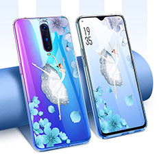 Ultra-thin Transparent Flowers Soft Case Cover T01 for Oppo RX17 Pro White