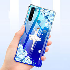 Ultra-thin Transparent Flowers Soft Case Cover T01 for Xiaomi Redmi Note 8 White