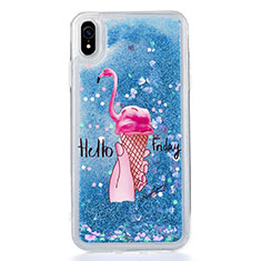 Ultra-thin Transparent Flowers Soft Case Cover T20 for Apple iPhone XR Pink