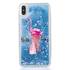 Ultra-thin Transparent Flowers Soft Case Cover T20 for Apple iPhone Xs Max Pink