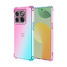 Ultra-thin Transparent Gel Gradient Soft Case Cover for OnePlus 10T 5G Cyan