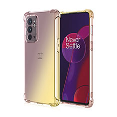 Ultra-thin Transparent Gel Gradient Soft Case Cover for OnePlus 9RT 5G Yellow