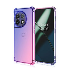 Ultra-thin Transparent Gel Gradient Soft Case Cover for OnePlus Ace 2 Pro 5G Clove Purple