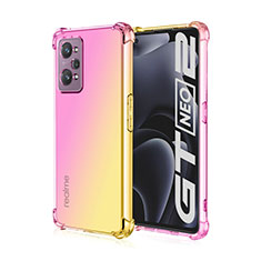 Ultra-thin Transparent Gel Gradient Soft Case Cover for Realme GT Neo 3T 5G Pink