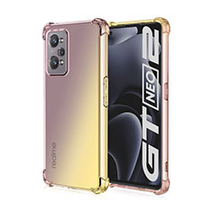 Ultra-thin Transparent Gel Gradient Soft Case Cover for Realme GT Neo 3T 5G Yellow